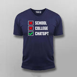 School College ChatGPT T-shirt For Men