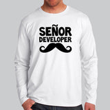 Señor Developer - Senior Developer Long Sleeve T-Shirt For Men India