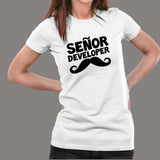 Señor Developer - Senior Developer T-Shirt For Women Online India