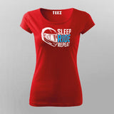 Sleep Ride Repeat T-Shirt For Women India