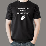 Cat Ate Mouse - Funny Tech Men's T-Shirt