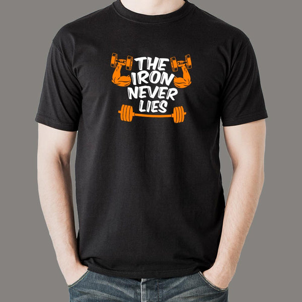 Buy This The Iron Never Lies Gym Motivational Offer T-Shirt For Women  (November) For Prepaid Only