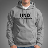 Unix is User Friendly Geeky Hoodie for Men Online India