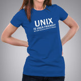 Unix is User Friendly Geeky T-shirt for Women