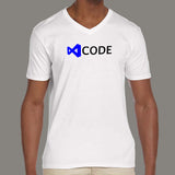 Visual Studio Code V Neck T-Shirt For Men Online India