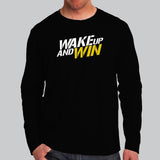 Wake Up And Win Motivation Full Sleeve T-Shirt For Men Online India