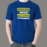 Weekend Forecast Funny Programming T-Shirt For Men India