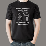 Developer Vs Tester What A Developer Might Feel Funny T-Shirt For Men