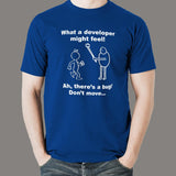 Developer Vs Tester What A Developer Might Feel Funny T-Shirt For Men