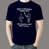 Developer Vs Tester What A Developer Might Feel Funny T-Shirt For Men