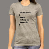 Eat Sleep Debug Repeat Women's Programmer Tee