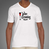 Wine Drinking Team V Neck T-Shirt India