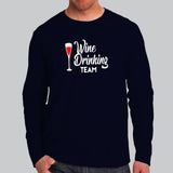 Wine Drinking Team T-Shirt For Men