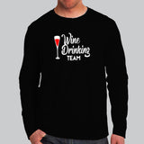 Wine Drinking Team T-Shirt For Men