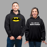 I Am Batman I Am With Batman Couple Hoodies