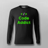 Code Addict Coding Full Sleeve T-shirt For Men Online India 