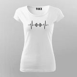 Dumbbell Heartbeat T-Shirt For Women