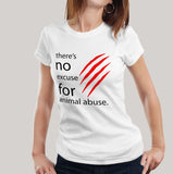 Don't Hurt Animals blue cross Women's T-shirt