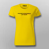 This Shirt Intentionally Left Blank Programming Funny T-Shirt For Women