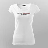 This Shirt Intentionally Left Blank Programming Funny T-Shirt For Women Online India 