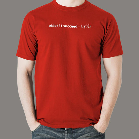 While Succeed Try Computer Programmer T-Shirt For Men Online India